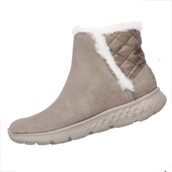 Skechers Performance On The Go Cozies Winter Boot 9 Taupe Goga Mat Comfort - Picture 1 of 11